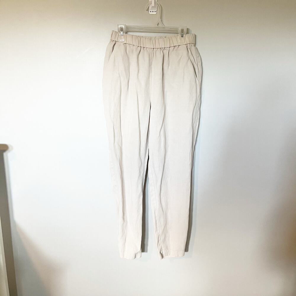 Vetta The Essential Pant‎ Linen/Tencel 
Elastic Waist Cropped Pull-On xs